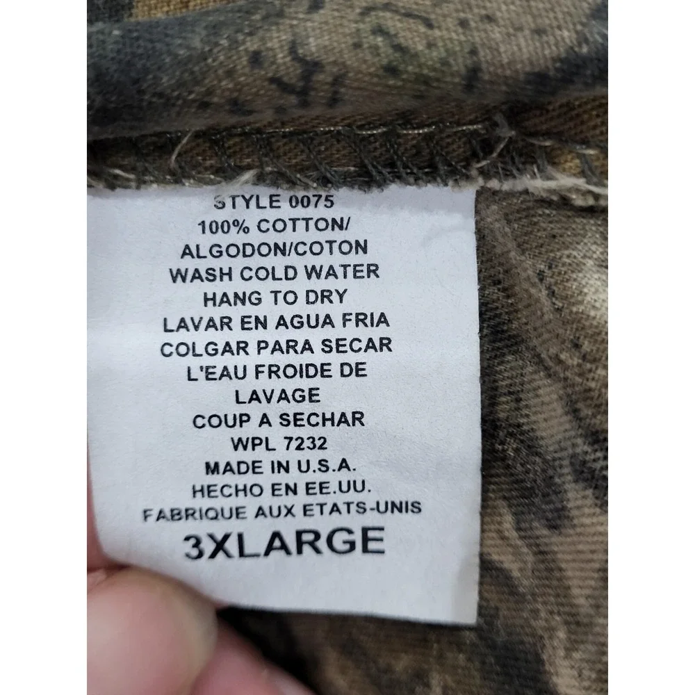 Vintage Mossy Oak Pants Men's 3XL Breakup Camo Hunting Adjustable Waist USA